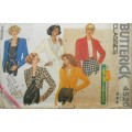 BUTTERICK 4520 LOOSE FITTING UNLINED JACKETS SIZE 12-14-16 COMPLETE-CUT TO 16-ZIPLOC BAG