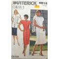 BUTTERICK 4815 SEMI FITTED DRESS-TOP-SKIRT SIZE 6-8-10 CUT TO 10-COMPLETE