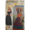 BUTTERICK 4819 TOP-SKIRT SIZE 6-8-10 CUT TO 10-COMPLETE