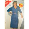 BUTTERICK  5114 LOOSE FITTING A-LINE PULLOVER DRESS SIZE 14-16-18 COMPLETE - CUT TO 18
