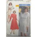 BUTTERICK 6547 DRESS+FITTED WAIST INSERT SIZE 8-10-12  COMPLETE-CUT TO 10 NO SEWING INSTRUCTIONS