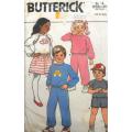 BUTTERICK 6714 KIDS TRACKSUIT TOP-SHORTS-SKIRT-PANTS SIZE 5-6-6X YEARS COMPLETE-SEE LISTING