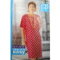 BUTTERICK 6752 VERY LOOSE STRAIGHT PULLOVER DRESS SIZE L-XL (16-22) COMPLETE-CUT TO XL 22