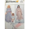 BUTTERICK 6916 GIRLS LOOSE FITTING & FLARED DRESS SIZE 7-8-10 YEARS COMPLETE-UNCUT-F/FOLDED
