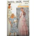BUTTERICK 6939 CLOSE FITTING FRONT & FLARED DRESS SIZE 6-8-10 COMPLETE-UNCUT (ONLY BOW CUT)