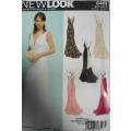 NEW LOOK PATTERNS 6401 STUNNING EVENING DRESSES+BACK FEATURES SIZE 8-18  COMPLETE-CUT TO 18
