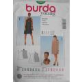 BURDA 7225 STUNNING OFF ONE SHOULDER DRESS SIZE 6-18 COMPLETE- CUT TO 12