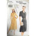 VOGUE 9239 FITTED A-LINE DRESS WITH FRONT BUTTONS  SIZE 14-16-18 COMPLETE-UNCUT