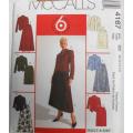 McCALLS 4167 UNLINED JACKETS & SKIRTS SIZE 8-10-12-14 COMPLETE-MOSTLY UNCUT-ZIPLOC