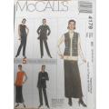 McCALLS 4178 SKIRT-UNLINED WAISTCOAT-PANTS-SHIRT SIZE 8-10-12-14 CUT TO 14 - NO TOP PATTERN SUPPLIED