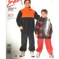 McCALLS 8875 KIDS TRACKSUIT TOP & PANTS SIZE XS-S (3-6 YEARS) COMPLETE-CUT TO 5-6 YEARS-ZIPLOC