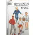 SIMPLICITY 8982 BOYS TRACKSUIT HOODIE-SWEATSHIRT-PANTS-SHORTS SIZE 8-10-12 YEARS COMPLETE -CUT TO 12