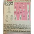 SIMPLICITY 9502 DRESS-TUNIC-PANTS SIZE 14 BUST 36 COMPLETE-ZIPLOC