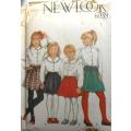 NEW LOOK PATTERNS 6039 GIRLS BLOUSES & SKIRT SIZE 3-10 YEARS COMPLETE-UNCUT-F/FOLDED