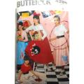 BUTTERICK 4285 GIRLS CLOSE FITTING PULLOVER TOP AND CIRCLE SKIRT SIZE 6-18 COMPLETE-MOSTLY UNCUT