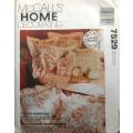 McCALLS HOME DECORATING 7529 -PILLOW ESSENTIALS ONE SIZE COMPLETE-UNCUT-F/FOLDED