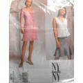 VOGUE 2277 NY THE COLLECTION -FITTED DRESS-TOP-SKIRT SIZE 14-16-18 COMPLETE-UNCUT-F/FOLDED-ZIPLOC