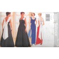 BUTTERICK 4393 STUNNING EVENING DRESS WITH BACK BOW SIZE 14-16-18  COMPLETE-CUT TO SIZE 18