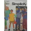 SIMPLICITY 7528 GIRLS & BOYS TRACKSUIT PANTS & KNIT TOPS SIZE 7-10 YEARS-SEE LISTING-ZIPLOC