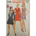 SIMPLICITY 7746 DRESS WITH RUFFLE SIZE 14 BUST 36-COMPLETE-ZIPLOC