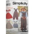 SIMPLICITY 8020 CHILDS BLOUSE-OVERALLS-PINAFORE SIZE 5-6 X YEARS-COMPLETE-UNCUT-F/FOLDED