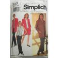 SIMPLICITY 8553 PANTS-SHORT-TOP-LINED JACKET SIZE 18-22 -PAGE 1-2 SEWING INS NOT SUPPLIED-UNCUT