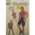 SIMPLICITY 8656 BOYS PANTS-SHORTS-VERY LOOSE SHIRT SIZE 8-10-12 YEARS-COMPLETE
