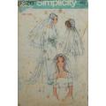 SIMPLICITY 9826 SET OF BRIDAL HEAD PIECES & VEIL IN 3 LENGTHS ONE SIZE - COMPLETE-UNCUT-F/FOLDED
