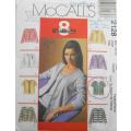 McCALLS 2128  CARDIGAN & TOP SIZE LARGE 6 - 18 SEE LISTING