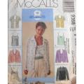 McCALLS 9358 CAMISOLE & TOPS SIZE 8-10-12 COMPLETE-SEE LISTING CUT TO 12