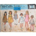 McCALLS 9590 GIRLS DRESS SIZE 6 YEARS COMPLETE-NO SEWING INSTRUCTIONS
