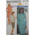 BUTTERICK 3118 TOP & SKIRT-SIZE 8-10-12 COMPLETE-UNCUT-F/FOLDED