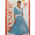 BUTTERICK 3274 LOOSE FITTING DRESS-SIZE 6-14) COMPLETE-CUT TO 14