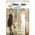 BUTTERICK 3366 CLOSE FITTING STRAIGHT LINED DRESS+NECK FEATURE SIZE-6-8-10-12 COMPLETE CUT TO 12