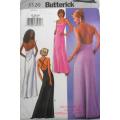 BUTTERICK 3520 STUNNING CLOSE FITTING LINED DRESS SIZE-12-14-16- COMPLETE-CUT TO 16