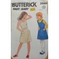 BUTTERICK 3580 GIRLS PINAFORE OR DRESS SIZE-8 YEARS COMPLETE-ZIPLOC