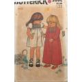 BUTTERICK 3594 TODDLERS DRESS SIZE 2 YEARS COMPLETE-NO SMOKING TRANSFER