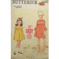 VINTAGE BUTTERICK 4220 GIRLS ONE PIECE DRESS SIZE 4 YEARS BREAST 23 COMPLETE-NO SEWING INSTRUCTIONS