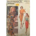 BUTTERICK 4910  PULLOVER TOP-SKIRT-SASH  SIZE 14-16-18 COMPLETE-CUT TO 16-ZIPLOC