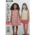 BUTTERICK B5442 TODDLERS TOP-DRESS-SHORTS SIZE 4-5-6 YEARS COMPLETE-CUT TO 6 YEARS