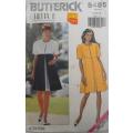 BUTTERICK 5485 DRESS WITH FRONT PLEAT SIZE 14-16-18 COMPLETE-CUT TO SIZE 16-ZIPLOC