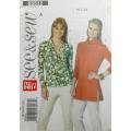 BUTTERICK B5511 FITTED TOPS SIZE 8-10-12-14 COMPLETE-UNCUT-F/FOLDED-ZIPLOC