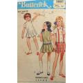 VINTAGE BUTTERICK 5665 GIRLS ONE PIECE DRESS SIZE 4 YEARS BREAST 23 COMPLETE