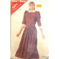 BUTTERICK 5695 DRESS WITH CONTRAST COLLAR SIZE 12-14-16 COMPLETE-CUT TO 14-ZIPLOC