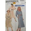 BUTTERICK 5997 LOOSE FRONT BUTTON DRESS SIZE 14-16-18 COMPLETE-CUT TO 18