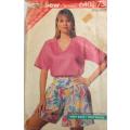 BUTTERICK 6403 TOP & ULOTTES SIZE 16-18-20-22-24  COMPLETE-CUT TO 20-ZIPLOC