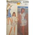 BUTTERICK 6433 DRESS WITH DROP WAIST AND FLARED SKIRT SIZE 6-8-10  COMPLETE-UNCUT-F/FOLDED-ZIPLOC