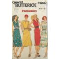 BUTTERICK 6566 LOOSE FITTING DRESS SIZE 8-10-12 COMPLETE-CUT TO 12