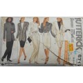 BUTTERICK 6712 JACKET-BLOUSE-SKIRT-PANTS SIZE 6-8-10-COMPLETE-PART CUT TO 10-ZIPLOC