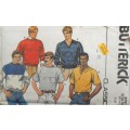 BUTTERICK 6797  MENS LOOSE FITTING PULL OVER TOPS SIZES-M (34-40) COMPLETE-ZIPLOC
